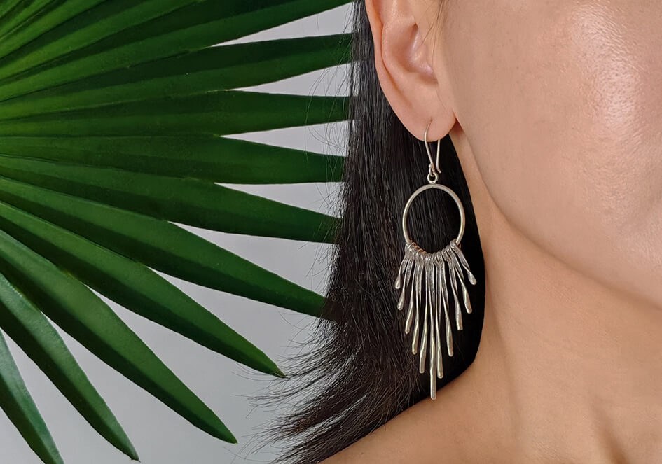 Maple drop earrings
